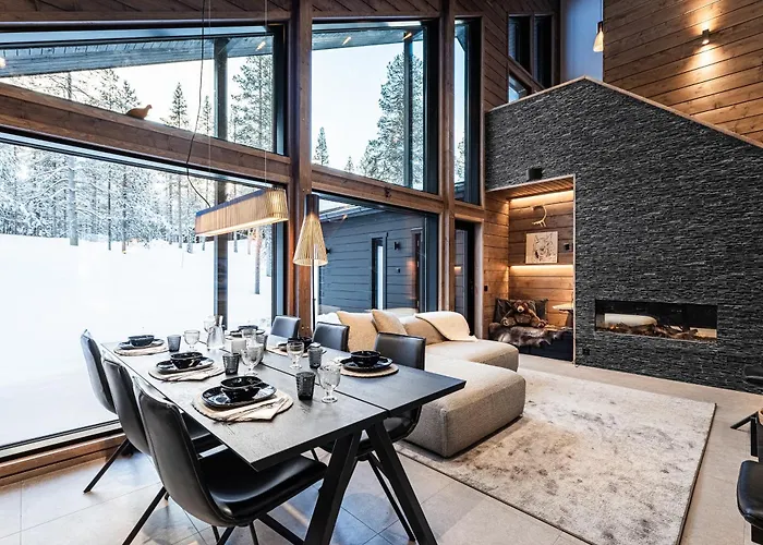 بيت للعطل Outi, New Luxury In Aekaeslompolo, Lapland *